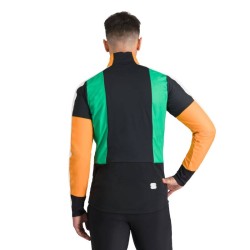 Training jacka Sportful Apex Jacket 2024 Svart/Vit/Grön/Gul